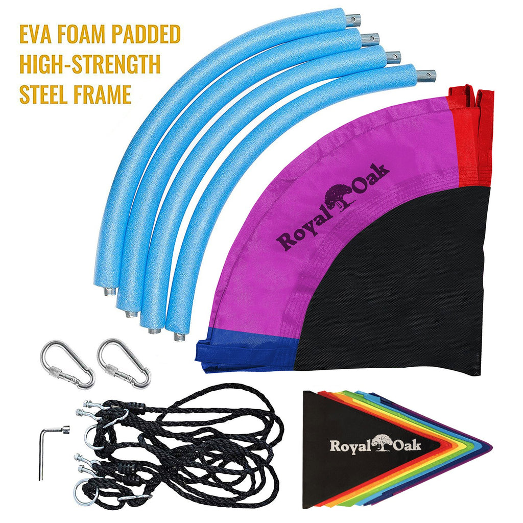 Giant Saucer Swing in Elite Rainbow with Bonus Carabiners and Flags