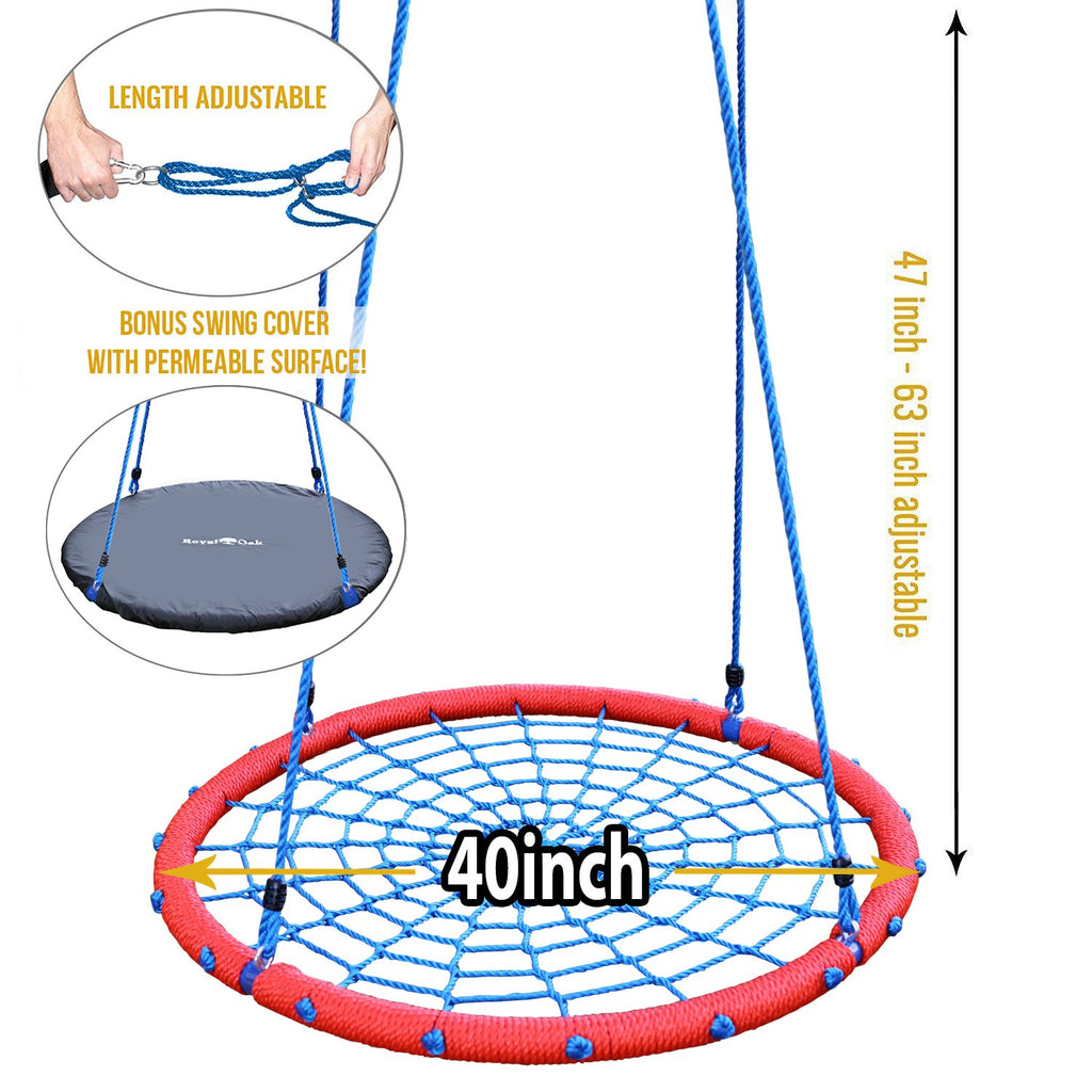 Giant Web Swing in Elite Red with Bonus Carabiners and Flags