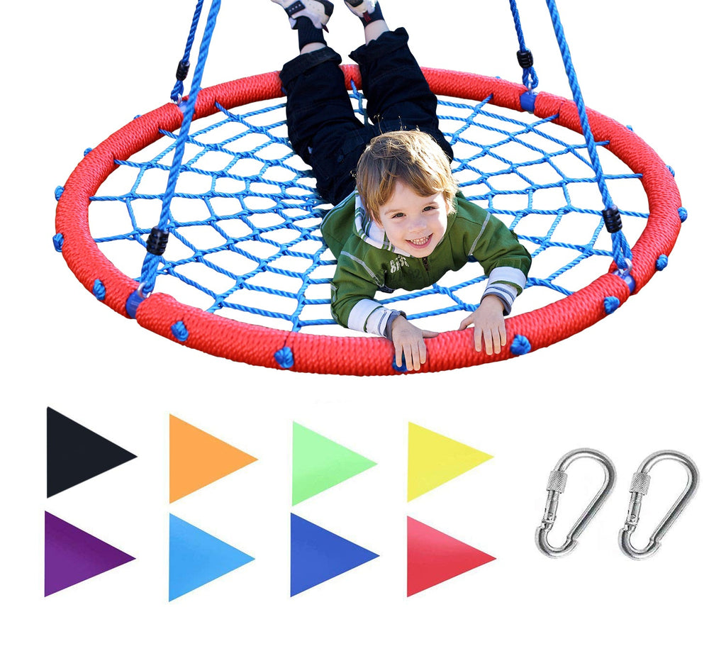 Giant Web Swing in Elite Red with Bonus Carabiners and Flags