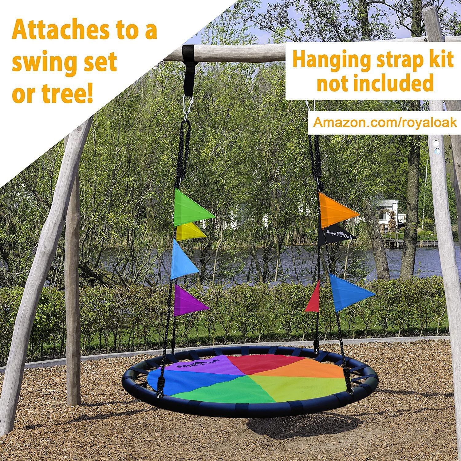 New Release! Giant Multicolored Mat Saucer Swing with Bonus